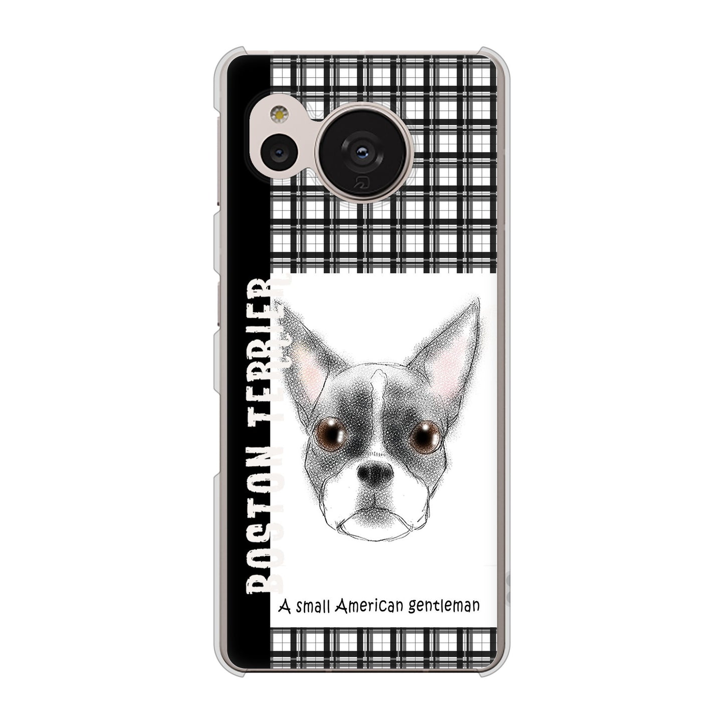 AQUOS sense7 SHG10 au 高画質仕上げ 背面印刷 ハードケース【YD851 ボストンテリア02】