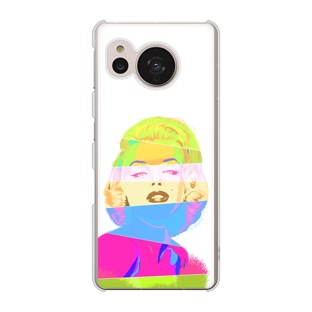 AQUOS sense7 SHG10 au 高画質仕上げ 背面印刷 ハードケース【YJ208 マリリンモンローデザイン（A）】