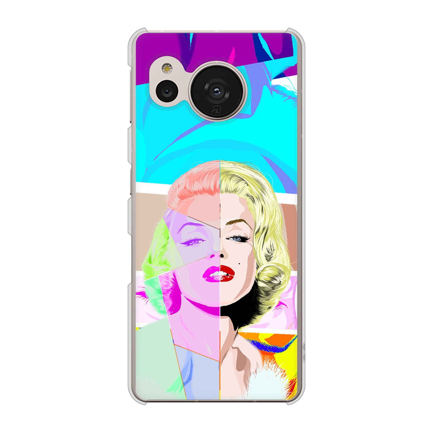 AQUOS sense7 SHG10 au 高画質仕上げ 背面印刷 ハードケース【YJ210 マリリンモンローデザイン（C）】