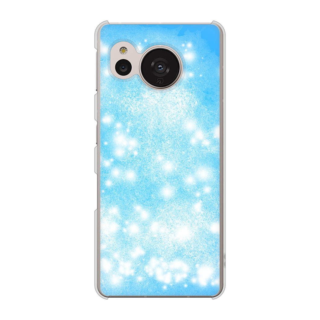 AQUOS sense7 SHG10 au 高画質仕上げ 背面印刷 ハードケース【YJ289 デザインブルー】