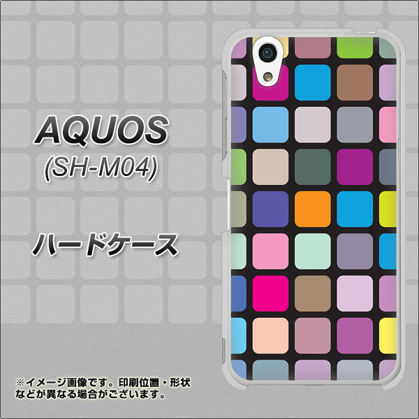 アクオス SH-M04 高画質仕上げ 背面印刷 ハードケース【509 カラースクエア】