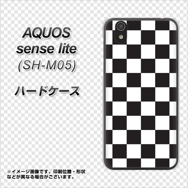 アクオス センス ライト SH-M05 高画質仕上げ 背面印刷 ハードケース【151 フラッグチェック】