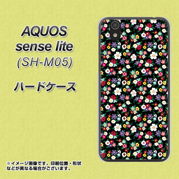 アクオス センス ライト SH-M05 高画質仕上げ 背面印刷 ハードケース【778 マイクロリバティプリントBK】