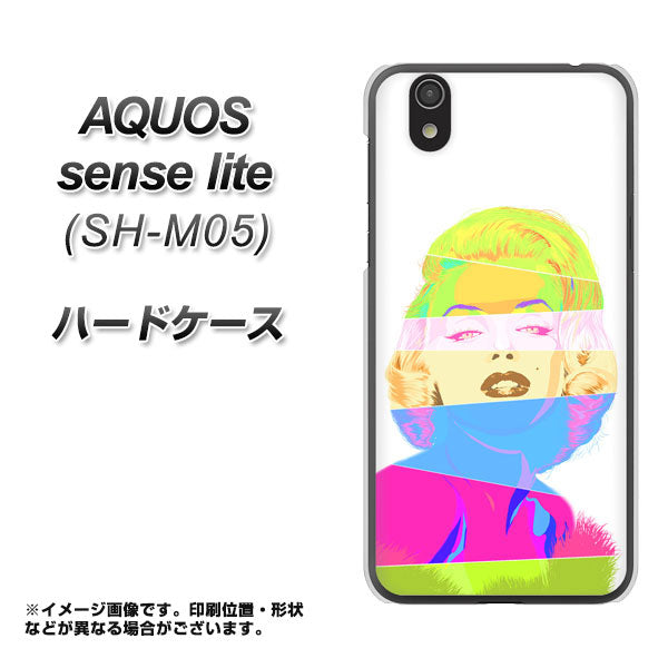 アクオス センス ライト SH-M05 高画質仕上げ 背面印刷 ハードケース【YJ208 マリリンモンローデザイン（A）】