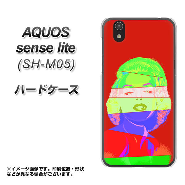 アクオス センス ライト SH-M05 高画質仕上げ 背面印刷 ハードケース【YJ209 マリリンモンローデザイン（B）】