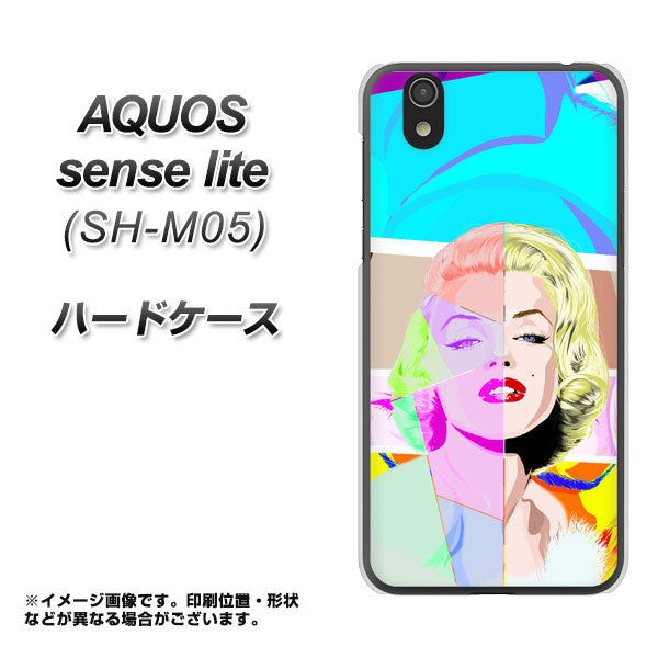 アクオス センス ライト SH-M05 高画質仕上げ 背面印刷 ハードケース【YJ210 マリリンモンローデザイン（C）】