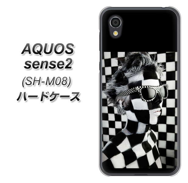 アクオスセンス2 SH-M08 高画質仕上げ 背面印刷 ハードケース【357 bk&wh】