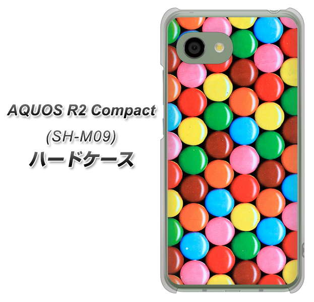 アクオス R2 コンパクト SH-M09 高画質仕上げ 背面印刷 ハードケース【448 マーブルチョコ】