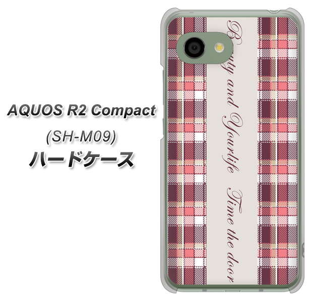 アクオス R2 コンパクト SH-M09 高画質仕上げ 背面印刷 ハードケース【518 チェック柄besuty】
