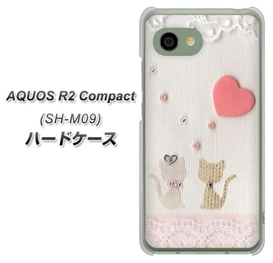 アクオス R2 コンパクト SH-M09 高画質仕上げ 背面印刷 ハードケース【1104 クラフト写真ネコ（ハートM）】