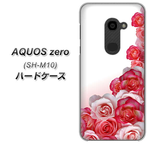 simフリー アクオスゼロ SH-M10 高画質仕上げ 背面印刷 ハードケース【299 薔薇の壁】