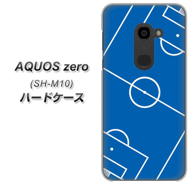 simフリー アクオスゼロ SH-M10 高画質仕上げ 背面印刷 ハードケース【IB922 SOCCER_ピッチ】