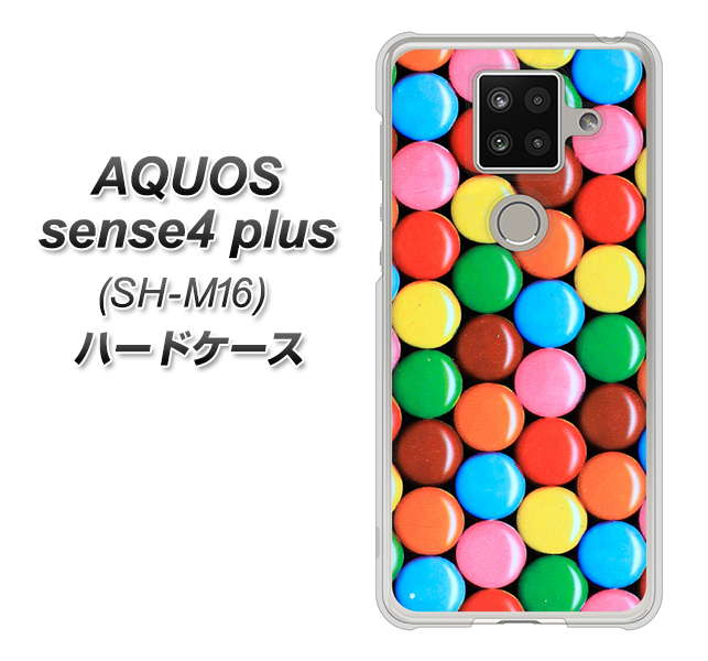 楽天モバイル アクオスセンス4 プラス SH-M16 高画質仕上げ 背面印刷 ハードケース【448 マーブルチョコ】