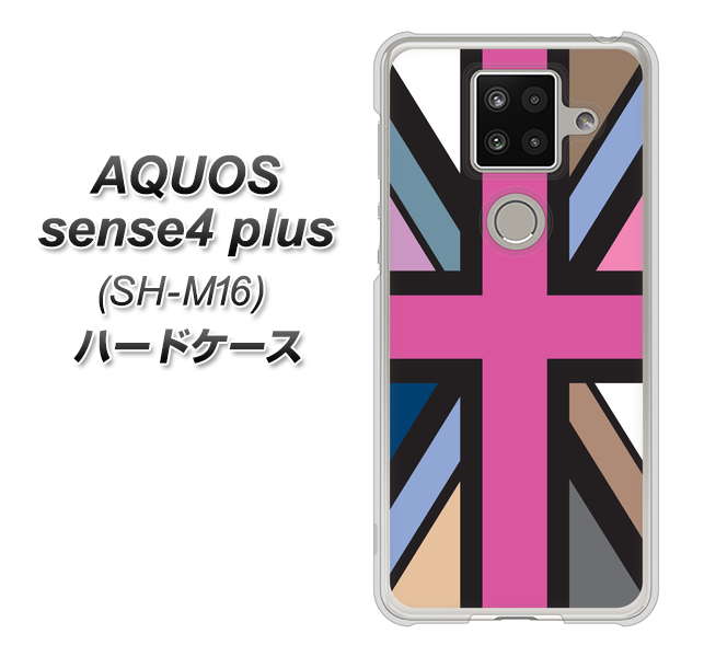 楽天モバイル アクオスセンス4 プラス SH-M16 高画質仕上げ 背面印刷 ハードケース【507 ユニオンジャック デスカラー】