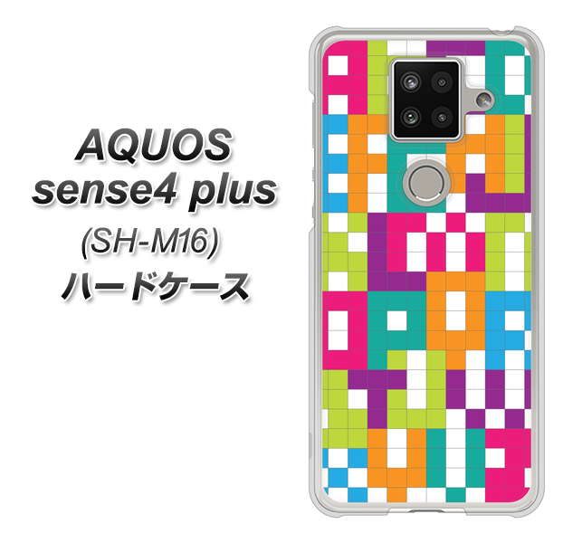 楽天モバイル アクオスセンス4 プラス SH-M16 高画質仕上げ 背面印刷 ハードケース【IB916  ブロックアルファベット】