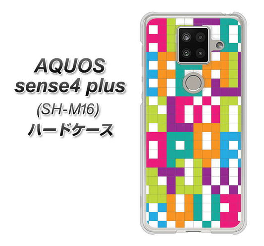 楽天モバイル アクオスセンス4 プラス SH-M16 高画質仕上げ 背面印刷 ハードケース【IB916  ブロックアルファベット】