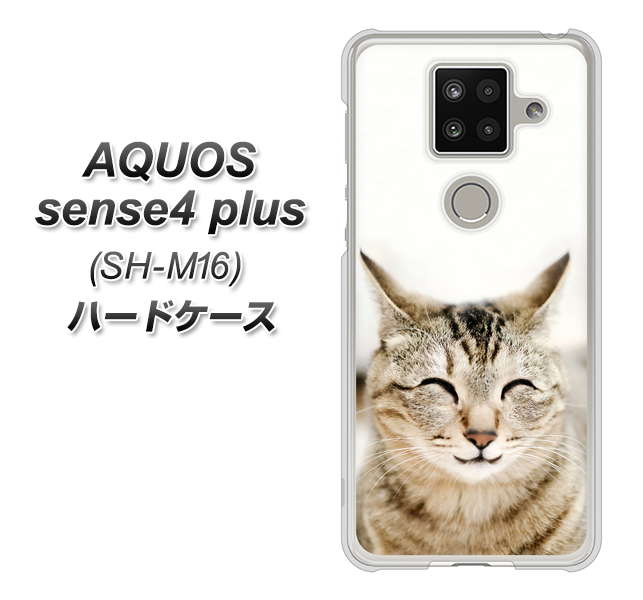 楽天モバイル アクオスセンス4 プラス SH-M16 高画質仕上げ 背面印刷 ハードケース【VA801 笑福ねこ】