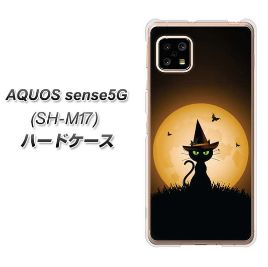 SIMフリー アクオスセンス5G SH-M17 高画質仕上げ 背面印刷 ハードケース【440 猫の魔法使い】