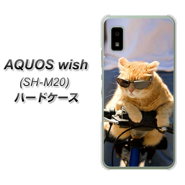 AQUOS wish SH-M20 高画質仕上げ 背面印刷 ハードケース【595 にゃんとサイクル】