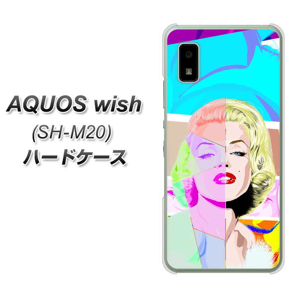 AQUOS wish SH-M20 高画質仕上げ 背面印刷 ハードケース【YJ210 マリリンモンローデザイン（C）】
