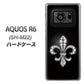 SIMフリー アクオスR6 SH-M22 高画質仕上げ 背面印刷 ハードケース【042 ラインストーン風の印刷ゴージャスユリ】