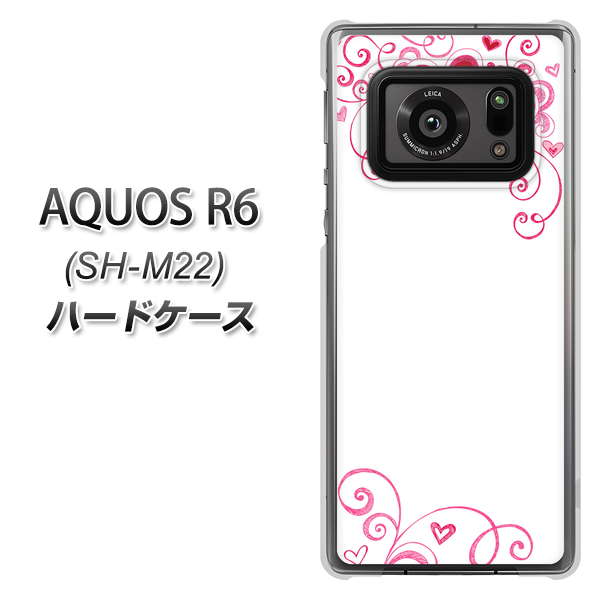 SIMフリー アクオスR6 SH-M22 高画質仕上げ 背面印刷 ハードケース【365 ハートフレーム】