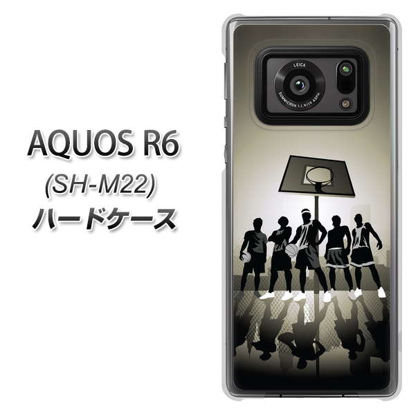 SIMフリー アクオスR6 SH-M22 高画質仕上げ 背面印刷 ハードケース【389 クールバスケ】