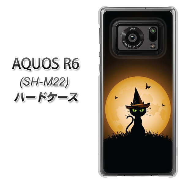 SIMフリー アクオスR6 SH-M22 高画質仕上げ 背面印刷 ハードケース【440 猫の魔法使い】