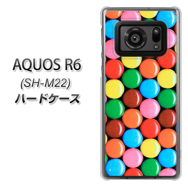 SIMフリー アクオスR6 SH-M22 高画質仕上げ 背面印刷 ハードケース【448 マーブルチョコ】