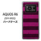 SIMフリー アクオスR6 SH-M22 高画質仕上げ 背面印刷 ハードケース【534 極太ボーダーPK&NV】