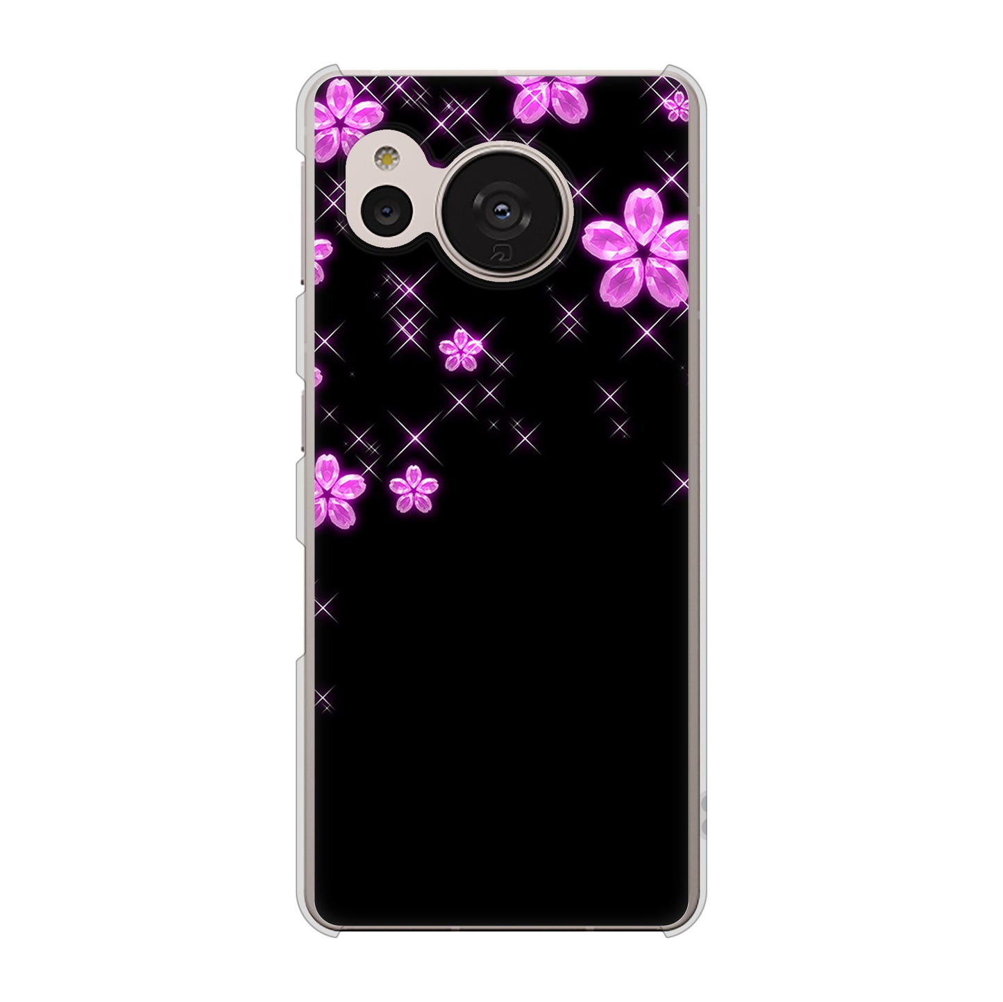 AQUOS sense7 SH-M24 楽天モバイル 高画質仕上げ 背面印刷 ハードケース【019 桜クリスタル】