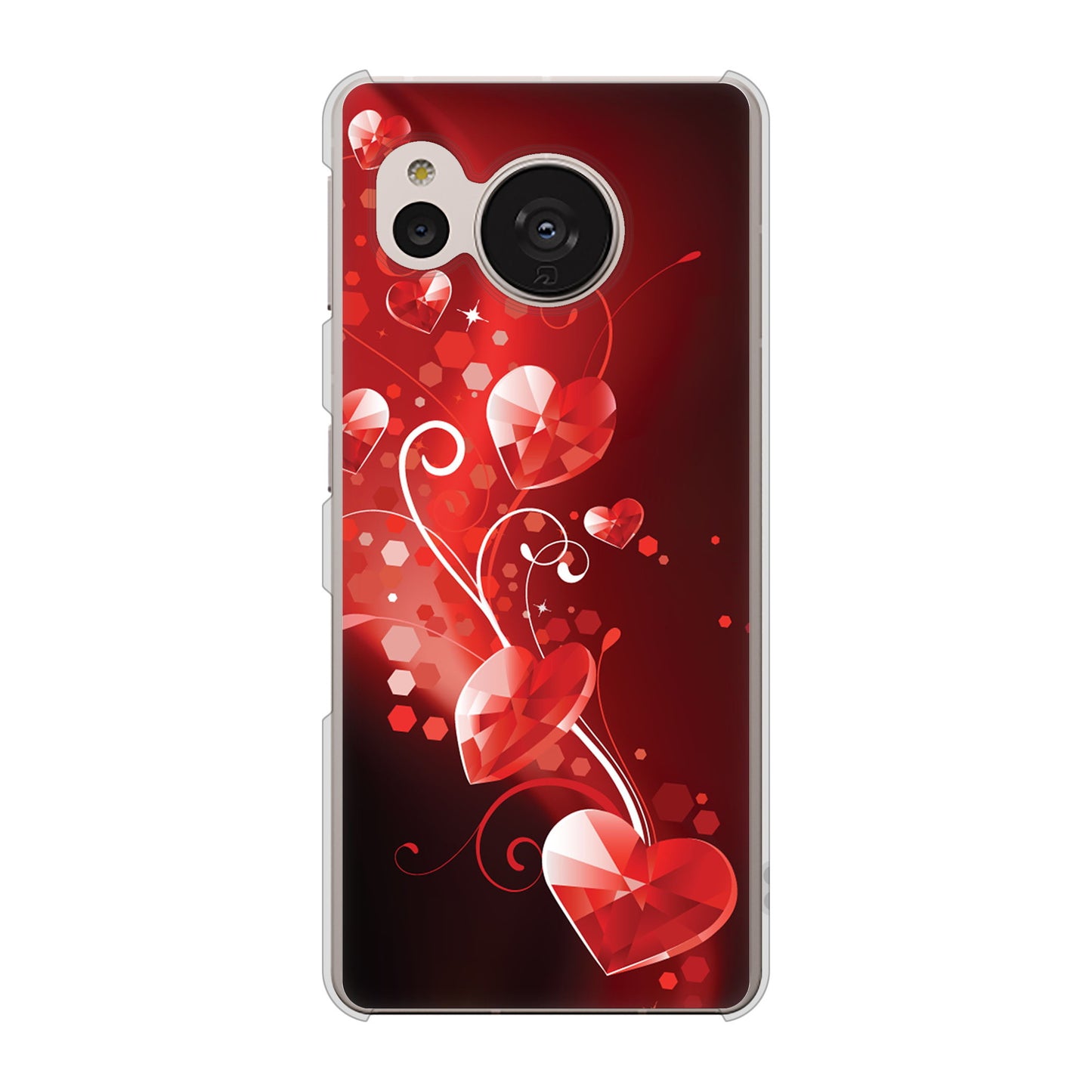 AQUOS sense7 SH-M24 楽天モバイル 高画質仕上げ 背面印刷 ハードケース【385 クリスタルな恋】