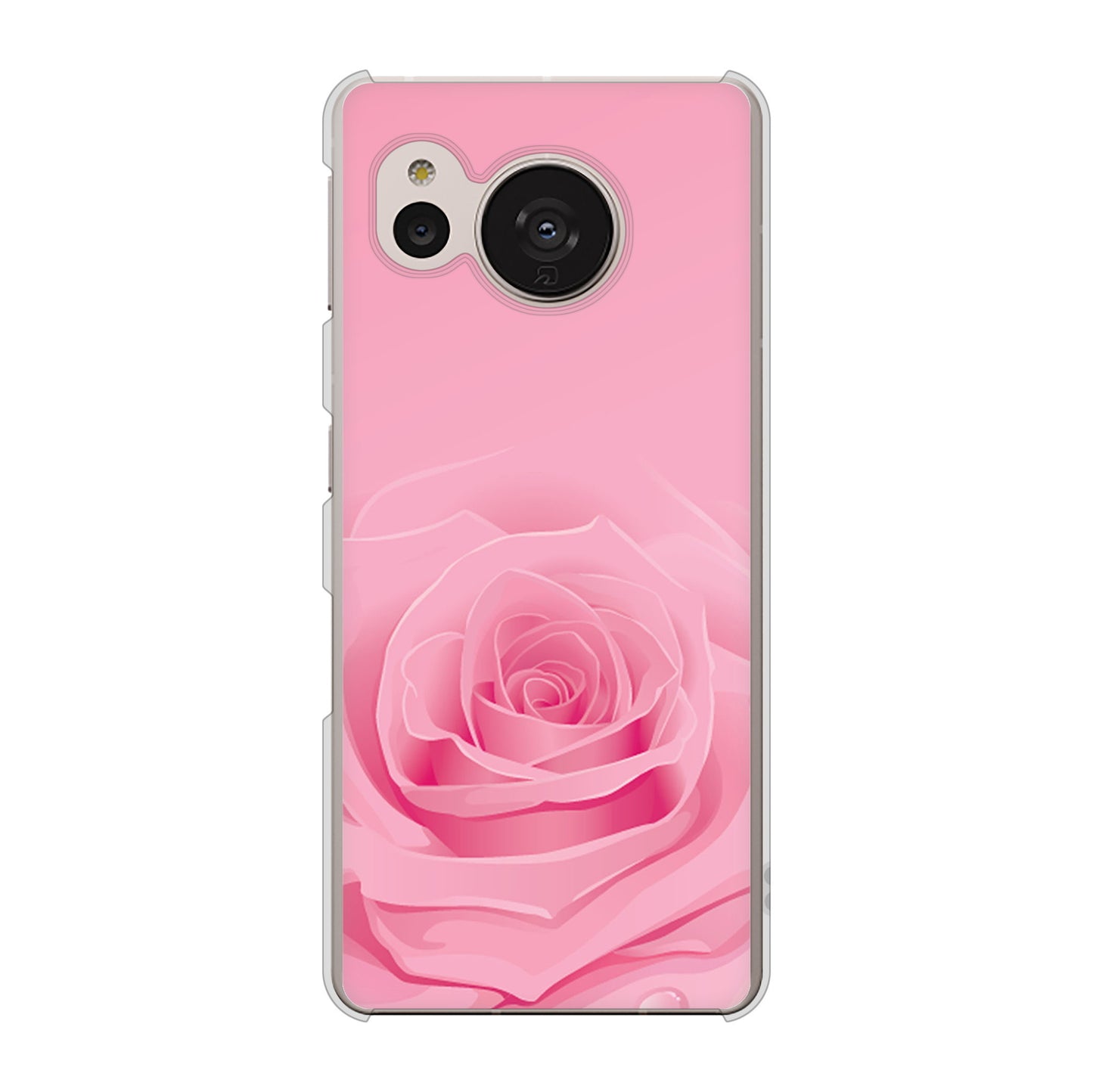 AQUOS sense7 SH-M24 楽天モバイル 高画質仕上げ 背面印刷 ハードケース【401 ピンクのバラ】