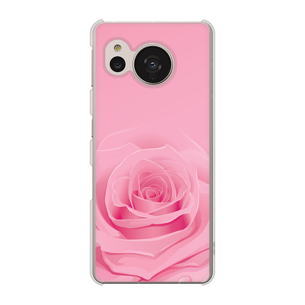 AQUOS sense7 SH-M24 楽天モバイル 高画質仕上げ 背面印刷 ハードケース【401 ピンクのバラ】