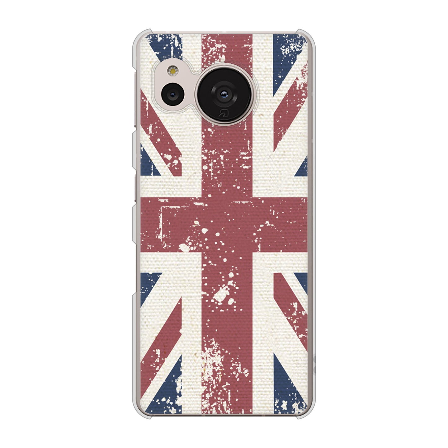 AQUOS sense7 SH-M24 楽天モバイル 高画質仕上げ 背面印刷 ハードケース【506 ユニオンジャック ビンテージ】