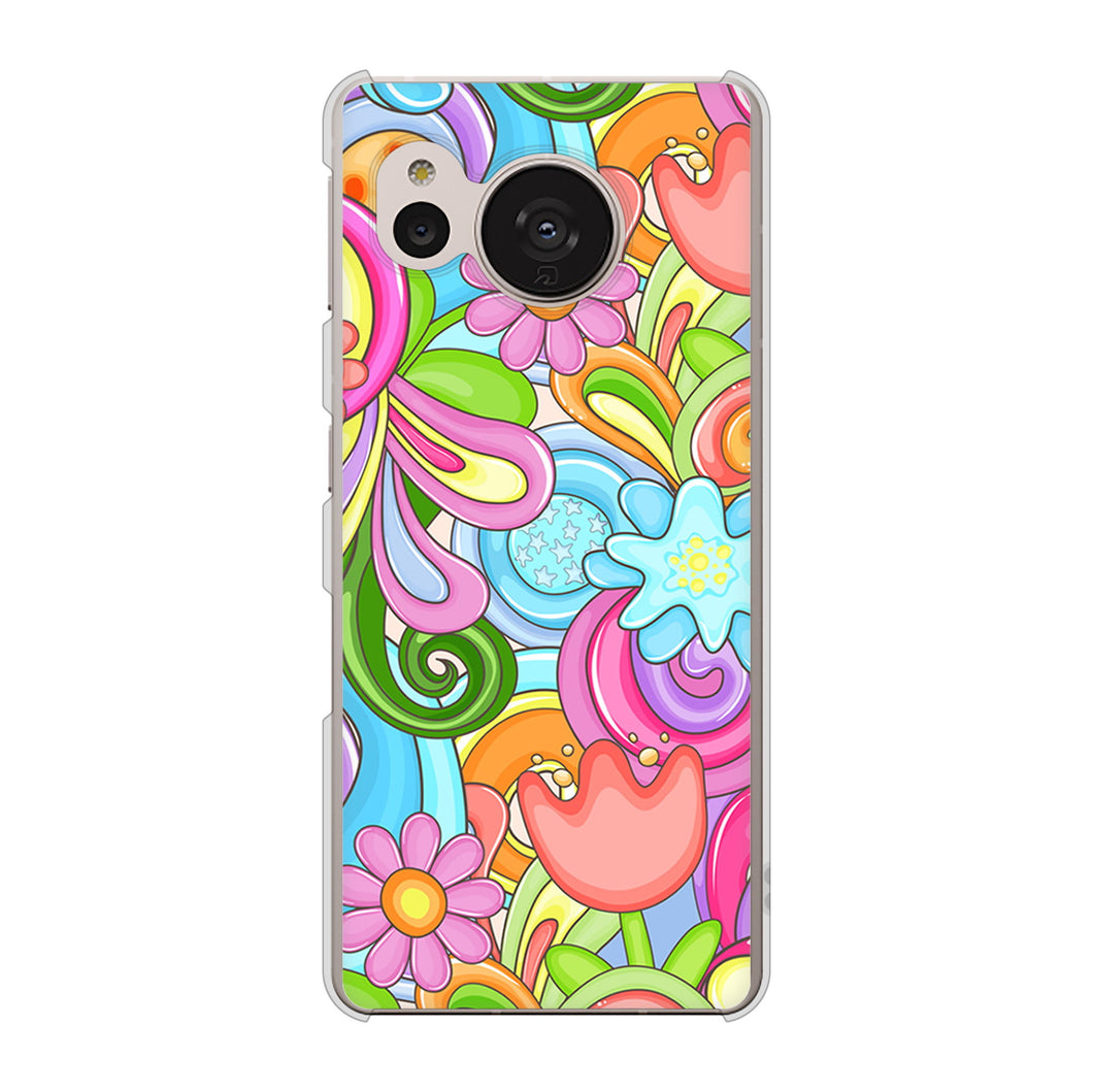 AQUOS sense7 SH-M24 楽天モバイル 高画質仕上げ 背面印刷 ハードケース【713 ミラクルフラワー】