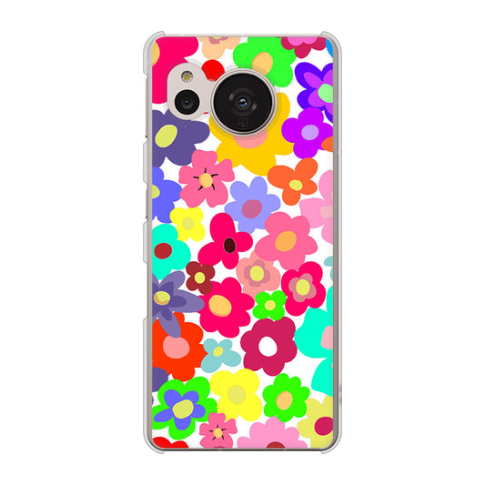AQUOS sense7 SH-M24 楽天モバイル 高画質仕上げ 背面印刷 ハードケース【782 春のルーズフラワーWH】