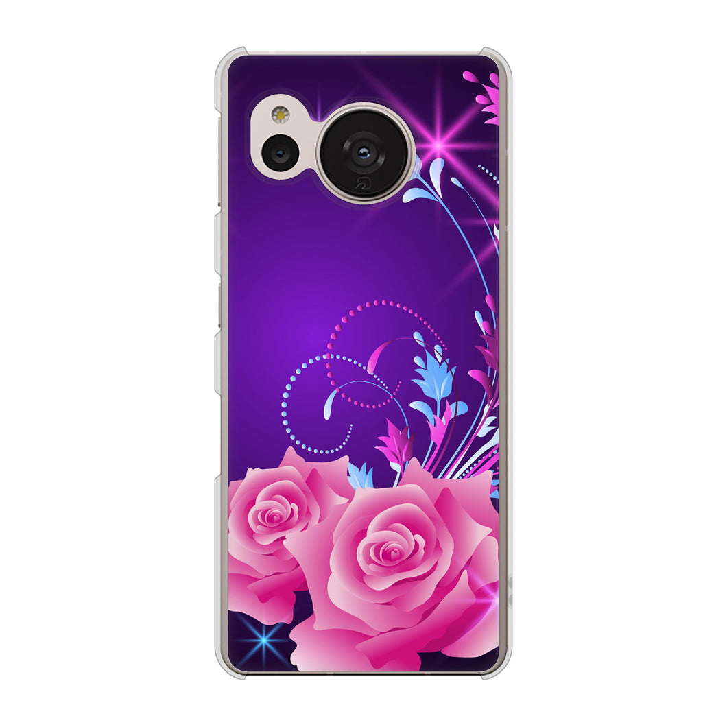 AQUOS sense7 SH-M24 楽天モバイル 高画質仕上げ 背面印刷 ハードケース【1177 紫色の夜】