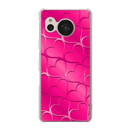 AQUOS sense7 SH-M24 楽天モバイル 高画質仕上げ 背面印刷 ハードケース【1347 かくれハート（ショッキングピンク）】