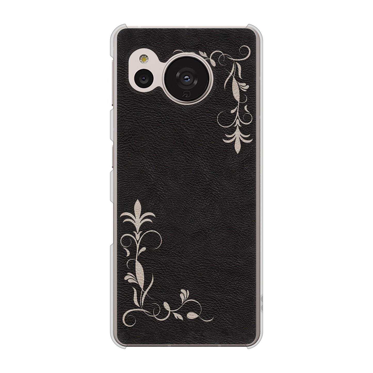 AQUOS sense7 SH-M24 楽天モバイル 高画質仕上げ 背面印刷 ハードケース【EK825 レザー風グラスフレーム】