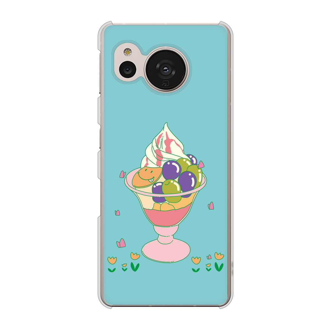 AQUOS sense7 SH-M24 楽天モバイル 高画質仕上げ 背面印刷 ハードケース【MA905 マスカットパフェ】