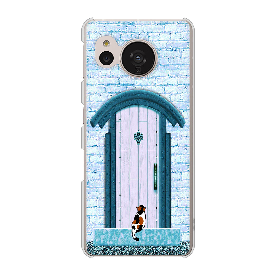 AQUOS sense7 SH-M24 楽天モバイル 高画質仕上げ 背面印刷 ハードケース【YA953 石ドア03 素材クリア】