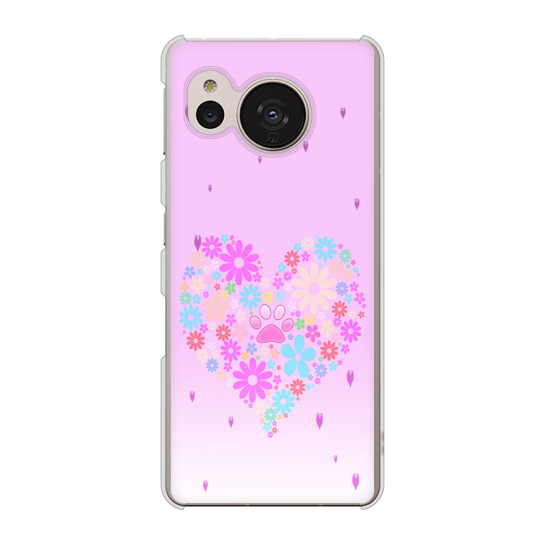 AQUOS sense7 SH-M24 楽天モバイル 高画質仕上げ 背面印刷 ハードケース【YA959 ハート06】