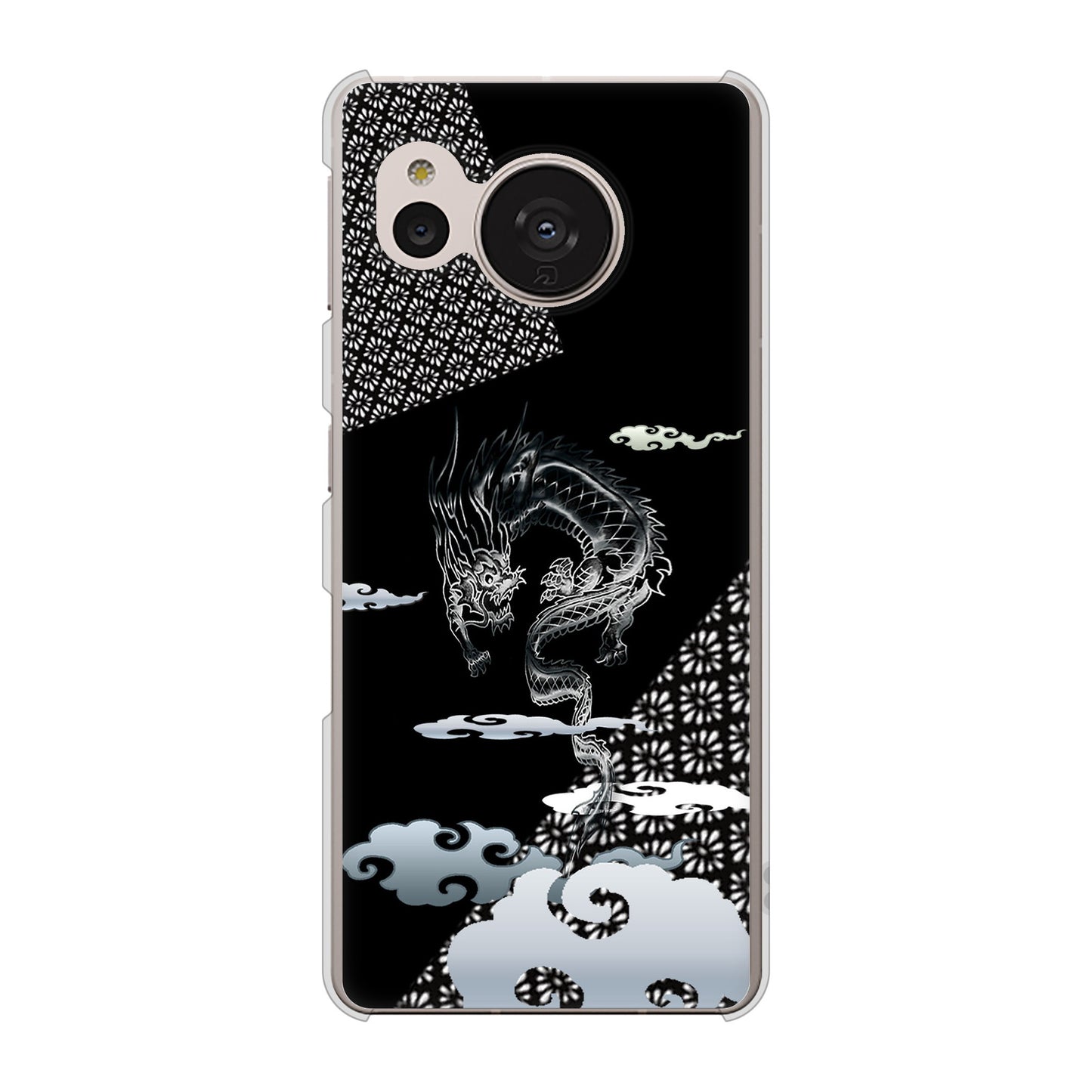 AQUOS sense7 SH-M24 楽天モバイル 高画質仕上げ 背面印刷 ハードケース【YC906 雲竜01】