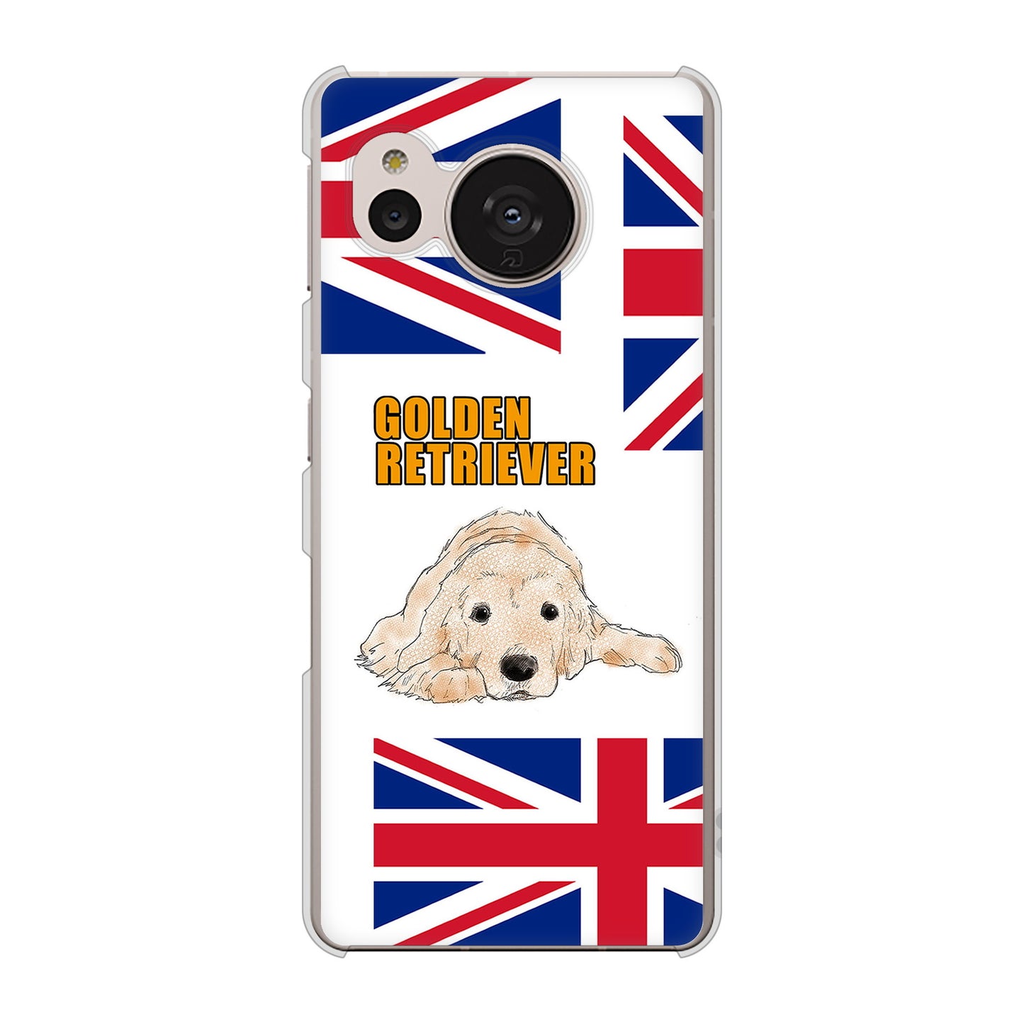 AQUOS sense7 SH-M24 楽天モバイル 高画質仕上げ 背面印刷 ハードケース【YD825 ゴールデンレトリバー01】