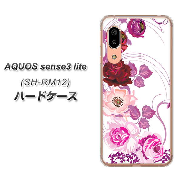 アクオス センス3 ライト SH-RM12 高画質仕上げ 背面印刷 ハードケース【116 ６月のバラ】