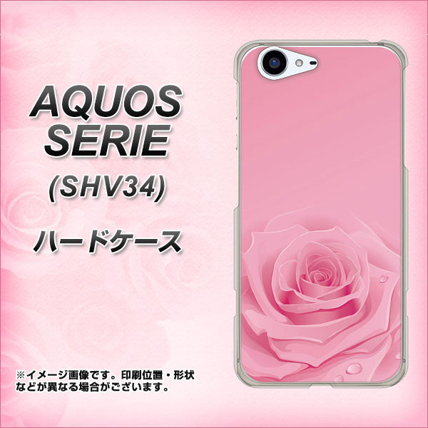 au アクオス セリエ SHV34 高画質仕上げ 背面印刷 ハードケース【401 ピンクのバラ】