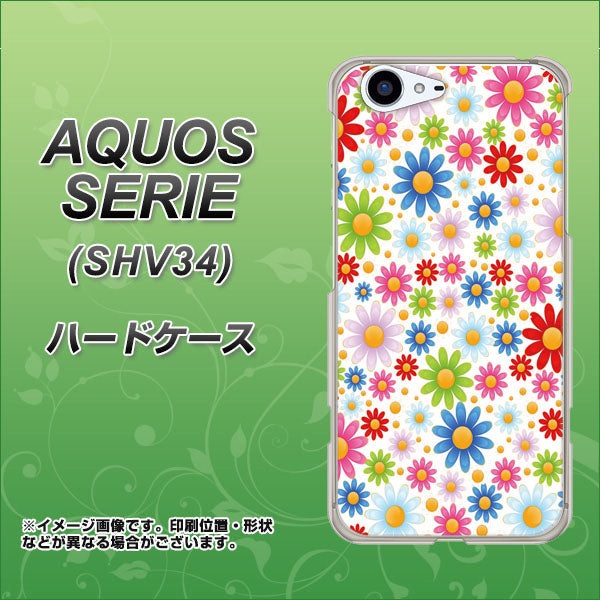 au アクオス セリエ SHV34 高画質仕上げ 背面印刷 ハードケース【606 マーガレット】