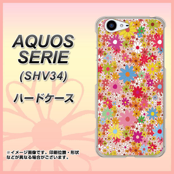 au アクオス セリエ SHV34 高画質仕上げ 背面印刷 ハードケース【746 花畑A】
