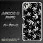 au アクオス U SHV37 高画質仕上げ 背面印刷 ハードケース【064 モノトーン大麻ブラック】